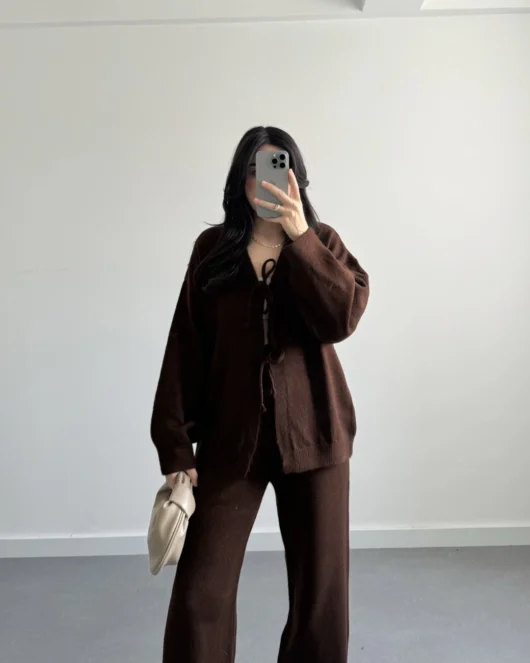 Pinterest Model İkili Takım - Kahve